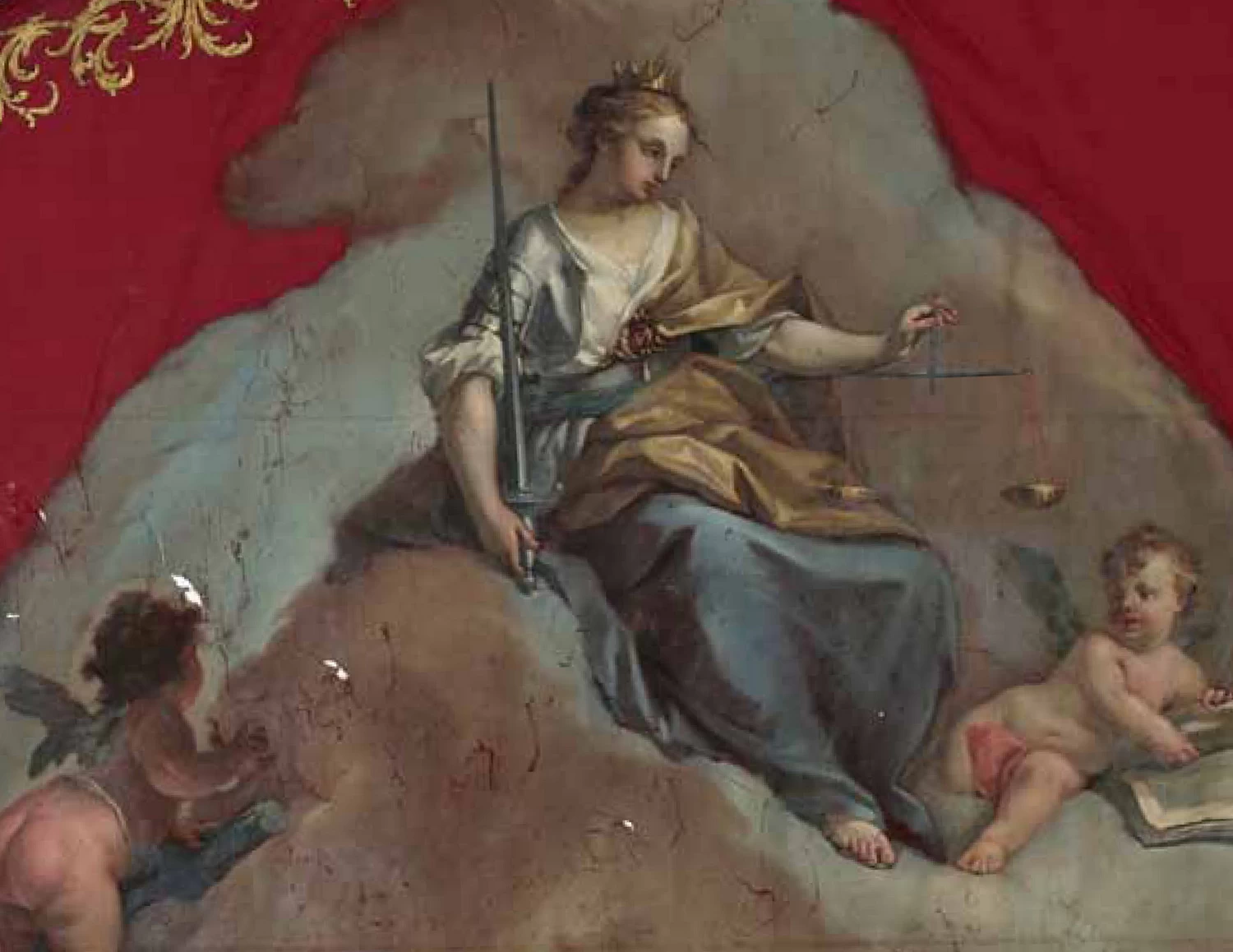 81-Sante Cattaneo-Il lato dello stendardo con l'immagine della Giustizia